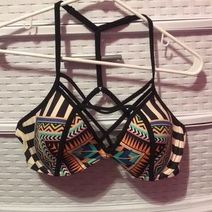 VS tribal print swim top.